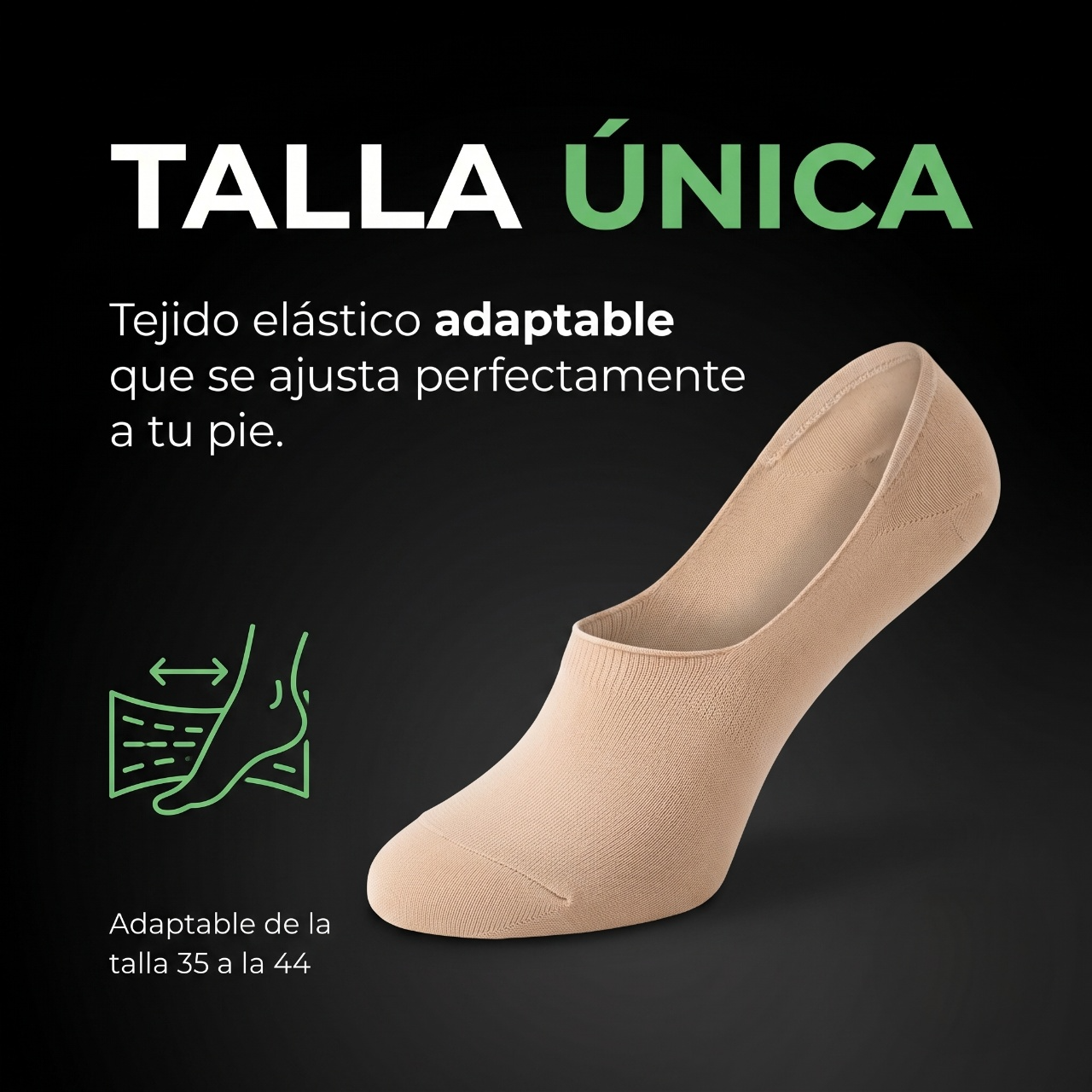 Calcetines Nimba, comparativa de colores blanco, gris y negro