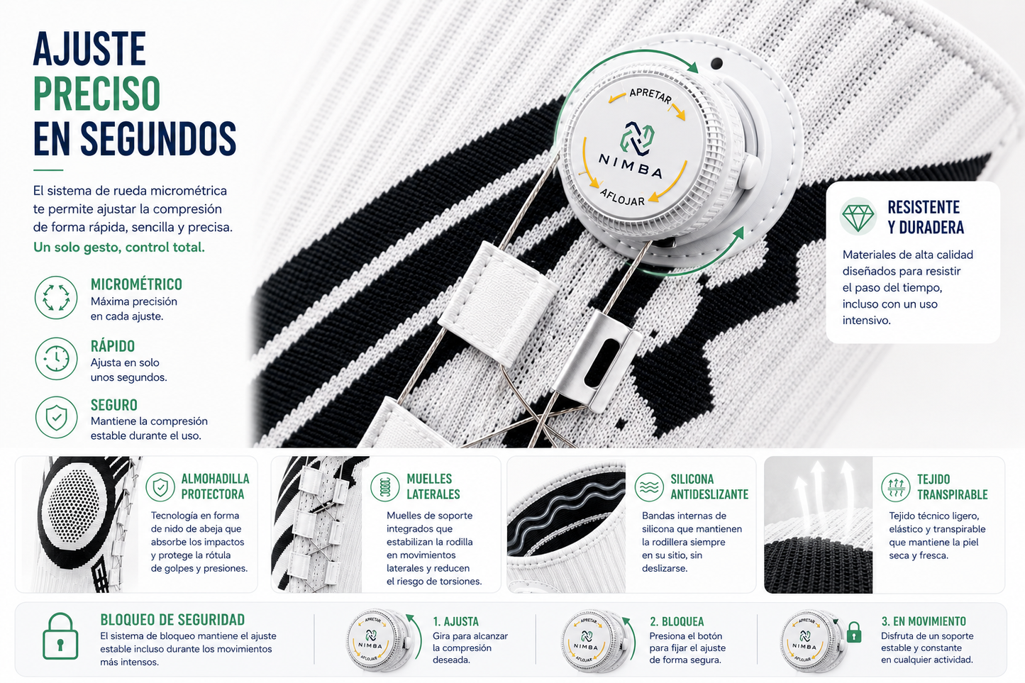 Ginocchiera Compressiva Nimba – Supporto e Comfort per il Ginocchio